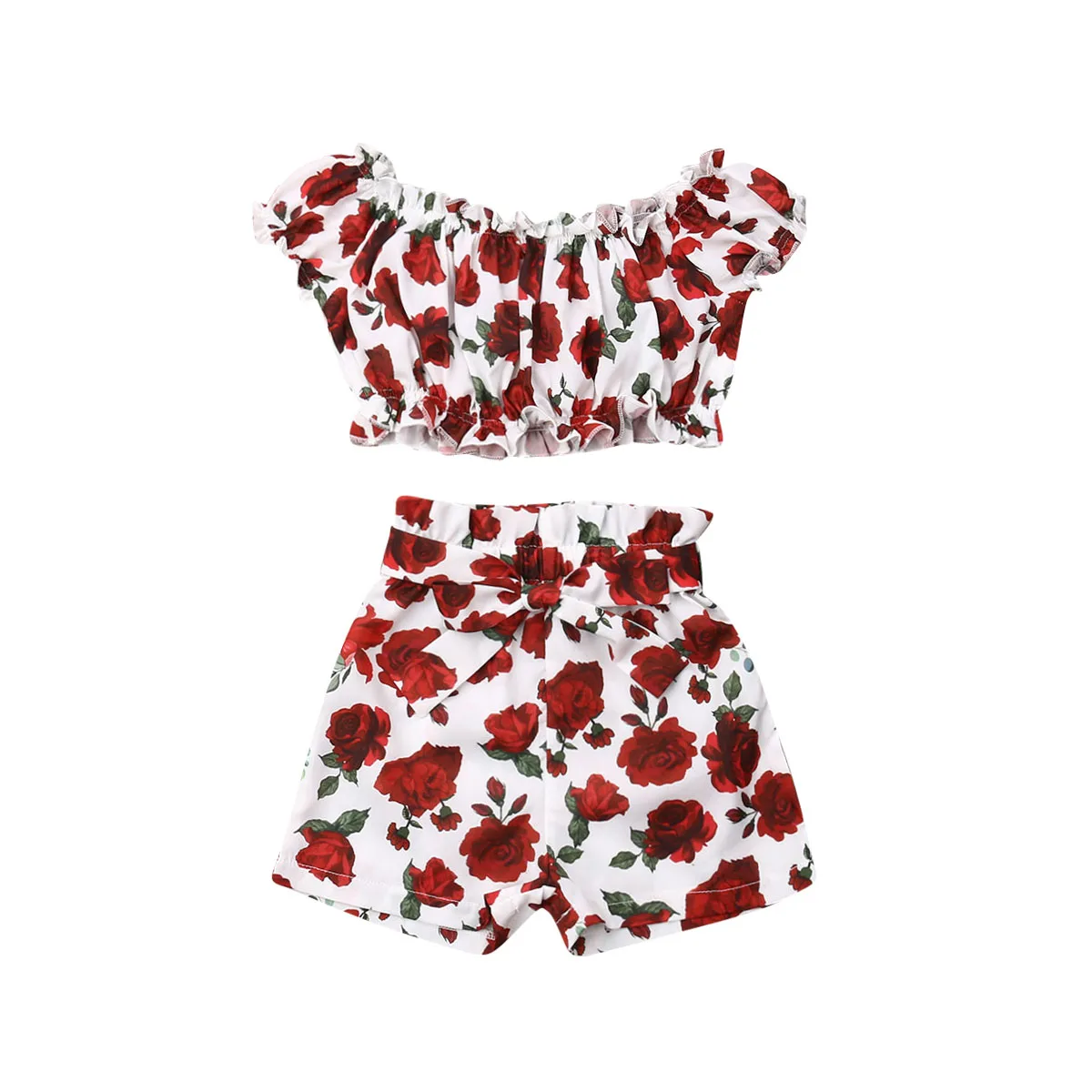 Футболка с коротким рукавом и шорты для девочек 2-7 лет | Мать ребенок