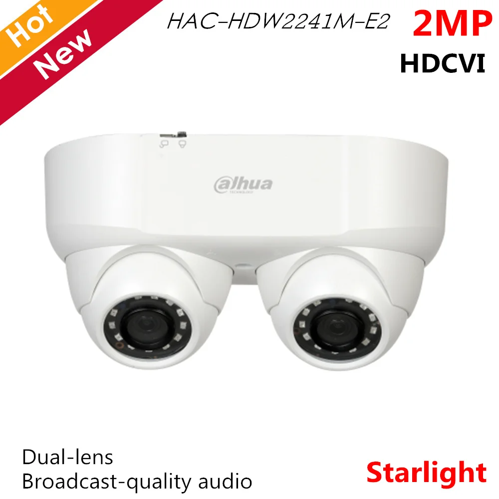 Dahua 2MP Starlight HDCVI камера IR с двумя объективами качество вещания аудио Смарт ИК 30 м HAC