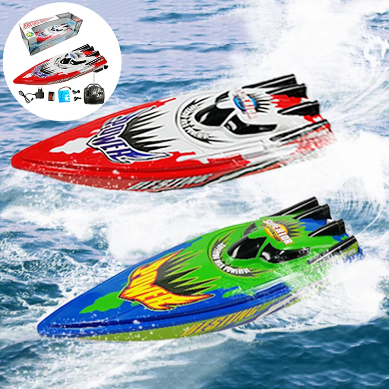 Скоростная лодка Rc Racing Toy детский подарок перезаряжаемый Радиоуправляемый