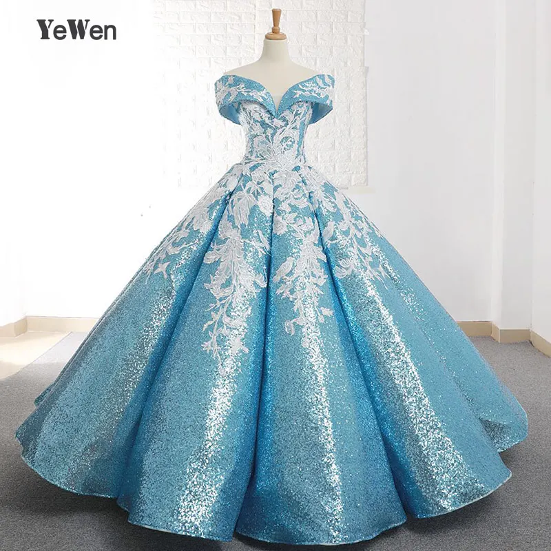 YEWEN 2020 вечерние платья vestido de noiva синие элегантные с v образным вырезом Empire Prom
