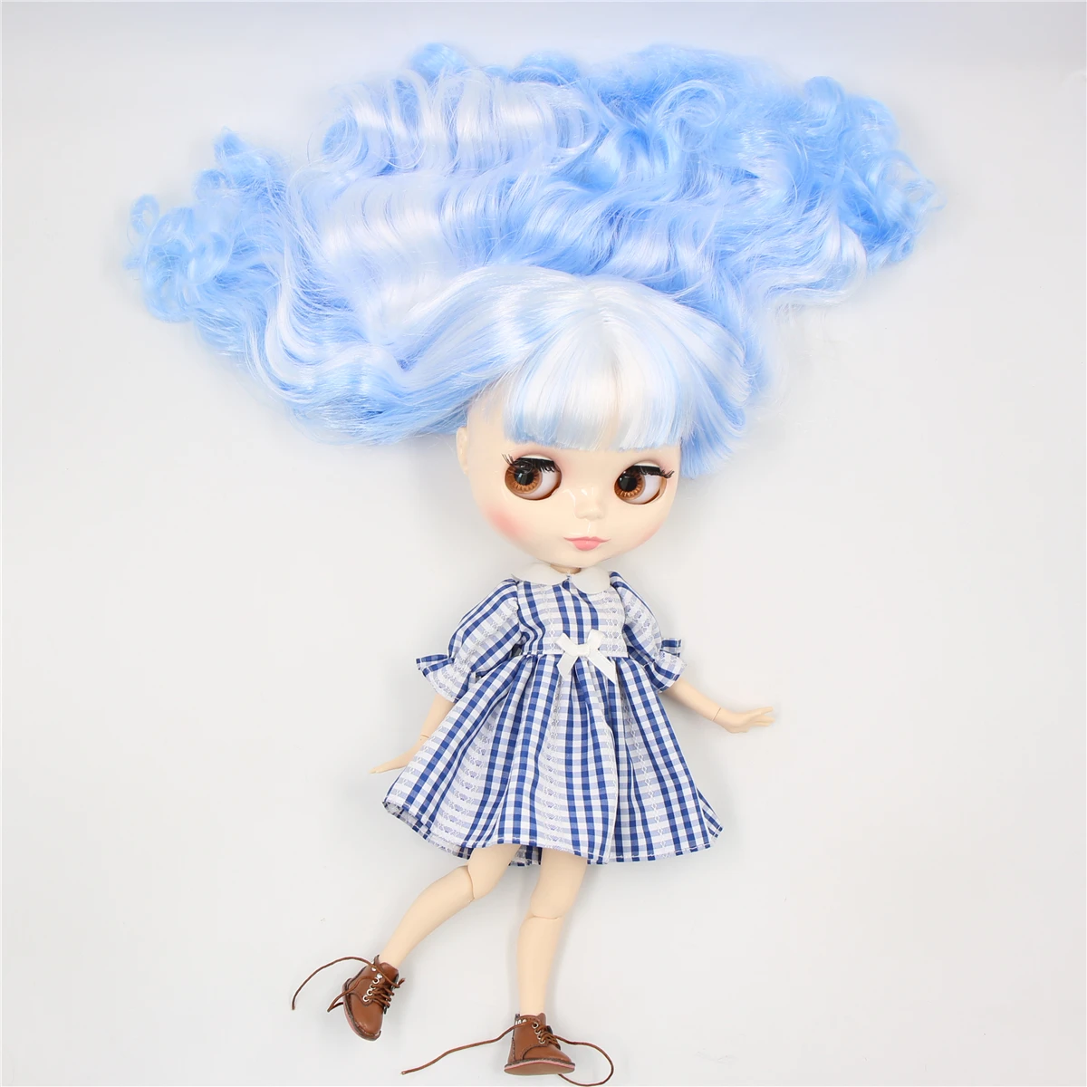 Ледяной DBS Blyth кукольные 1/6 bjd шарнирное тело бело голубые волосы из белой кожи