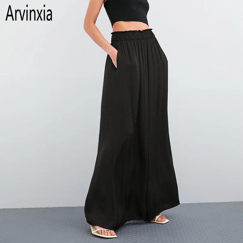 Arvinxia ZA новинка сексуальные уличные женские широкие брюки модные большие