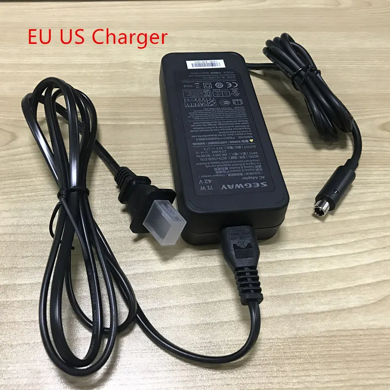 42V 1.7A Charger Kickscooter Ninebot ES1 ES2 комплект аксессуаров контроллер приборной панели заднее колесо вилка электрический тормоз дроссельная заслонка сиденье зарядное устройство - Цвет: 42V 1.7A Charger