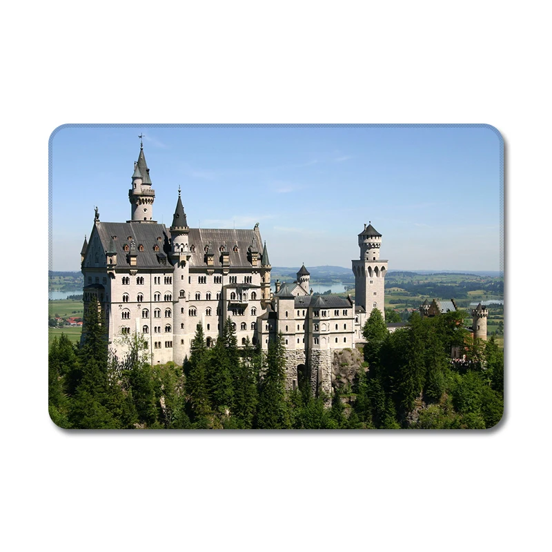 Новый Лебедь камень замок Schloss Neuschwanstein Винтаж Карта мира природа резиновый стол