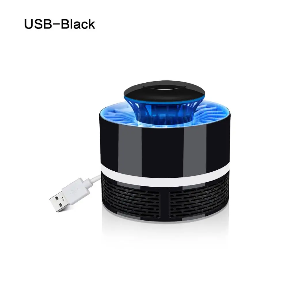 Black Электроника usb репеллент против комаров лампа насекомых мух жуков вредителей ловушка УФ Жук Насекомое огни анти-убийца вредителей электронный отпугиватель - Цвет: Black