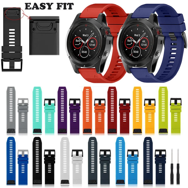 Сменный силиконовый ремешок для Garmin Fenix 5/5X/3/3HR/S60|Ремешки часов| |
