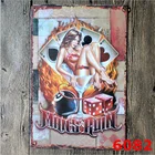 Пин-Ап винтажная жестяная вывеска для сексуальной девушки