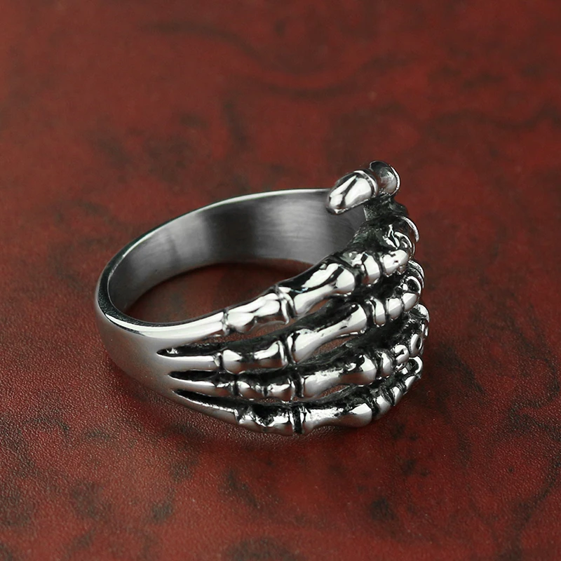 Европейское и американское альтернативное кольцо ghost hand из титановой стали