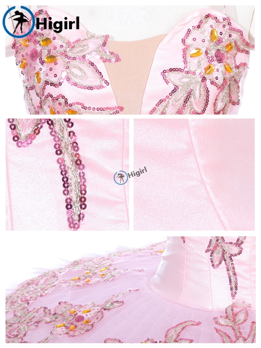 Новинка 2017! Профессиональное платье-трико для балета с пачкой розовый костюм