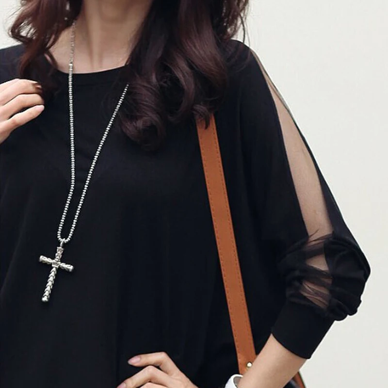 Рубашка женская с рукавом летучая мышь|vetement femme|women blousesblouses plus |