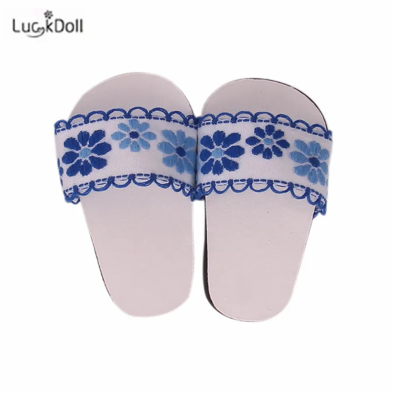 LUCKDOLL кружевные тапочки подходят для 18 дюймов американский размер 43 см аксессуары