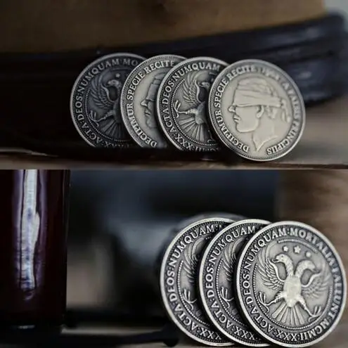 

2 pcs/lot 1902 Antique Silver Finish Coins - Magic Tricks coins magic tricks props accessories Stage,Close Up magic Comedy