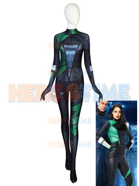 Костюм Shego с 3D принтом костюм для косплея из фильма на Хэллоуин зентай спандекса
