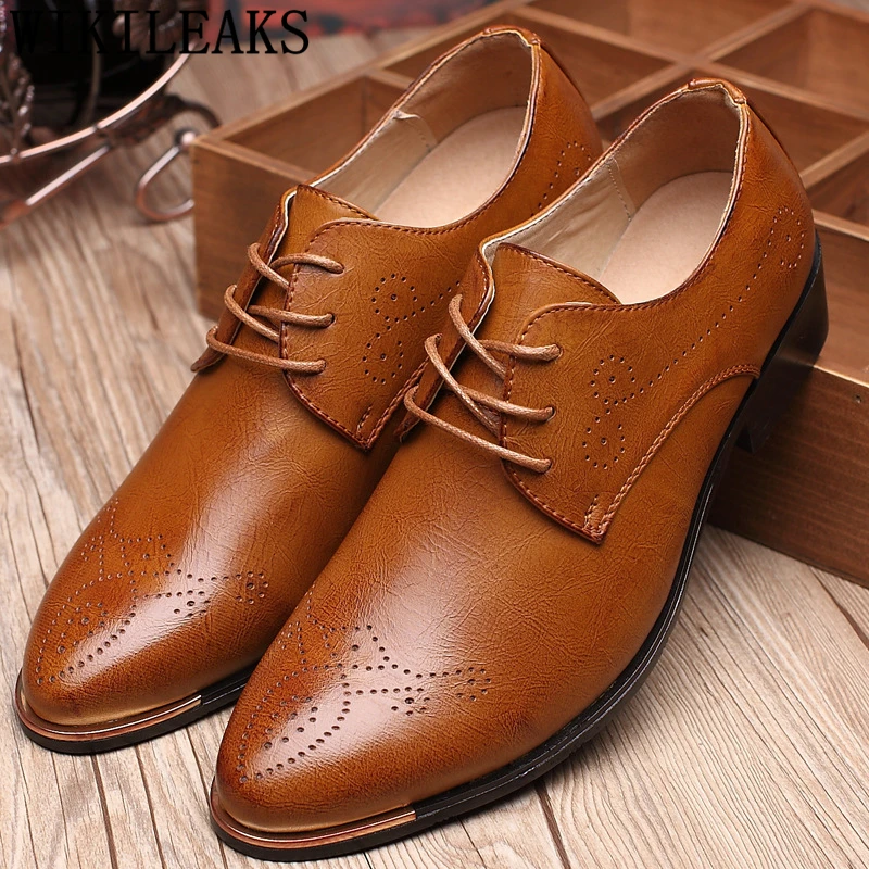 

Men Leather Dress Shoes Wedding Men Shoes Classic Brogue Shoes Men Elegant Zapatos De Hombre De Vestir Formal Tenis Masculino