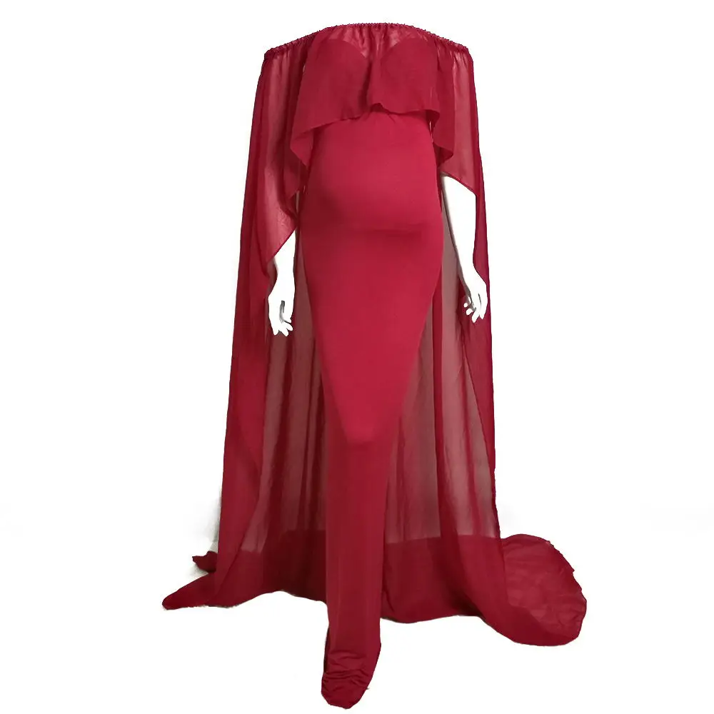 Red Wine Set Новинка, платья макси для беременных, Одежда для беременных, блестящий пояс, Одежда для беременных, длинное платье, фотография беременной женщины, реквизит - Цвет: Red Wine Set