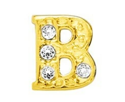 Алфавит A-M с надписью сделай сам плавающий медальон золотого цвета со стразами 20