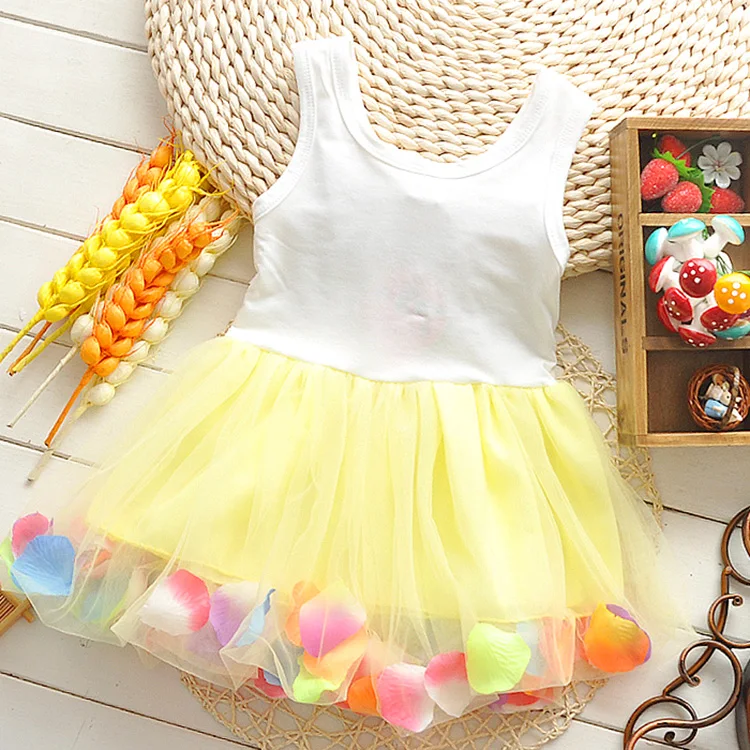 2018 New Summer baby girls dress for 0 1 2 3 Year birthday clothes beautiful flowers Cotton sleeveless kids dresses A232 | Детская