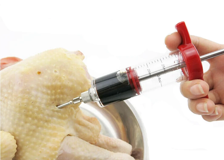 Маринад инжектор барбекю гриль вкус шприц приготовления мяса птицы индейки