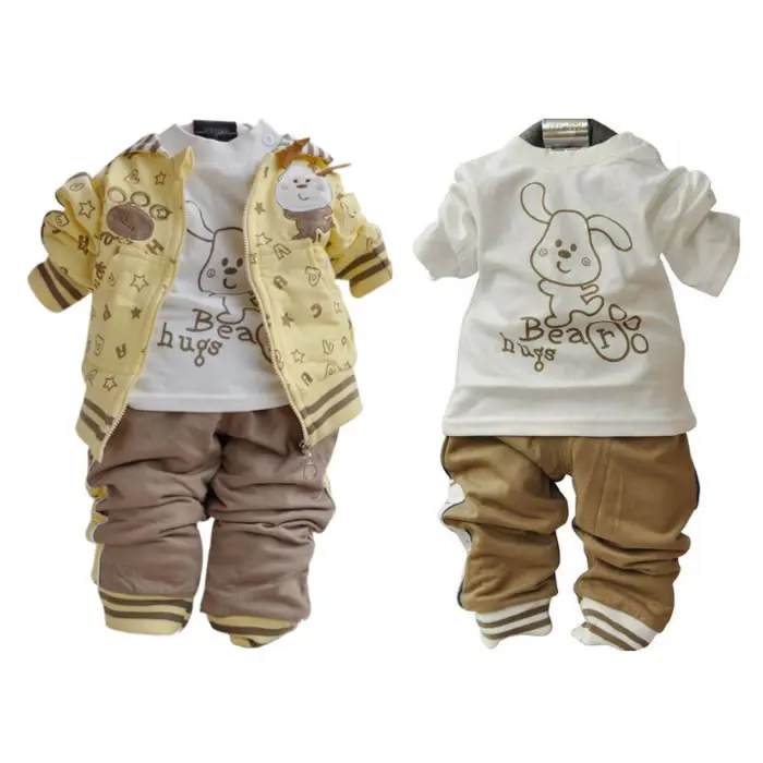 Christmas 1st Birthday Outfit For Baby Boy Girl Set Boutique Clothes 3pc Cotton Suit Kid Wear Jacket+T Shirt+Pant New Born Kit | Детская