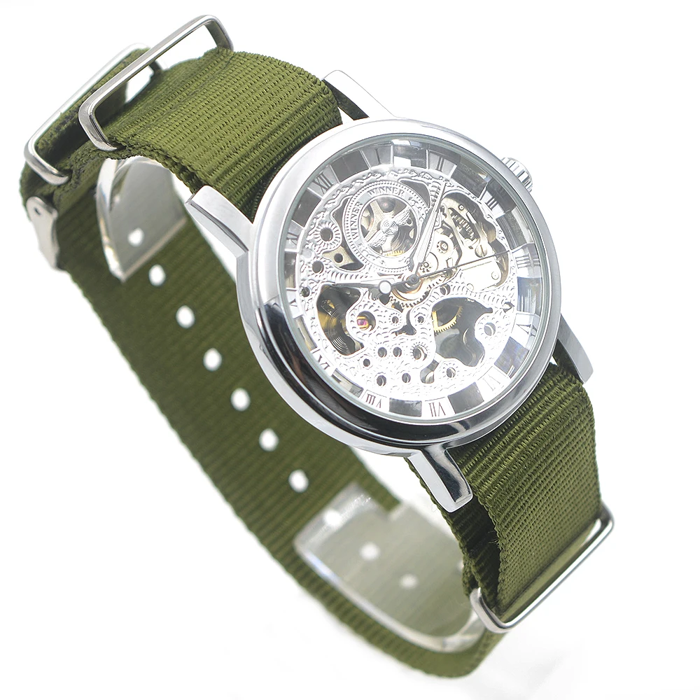 Армейский брезентовый ремешок зелено армейский прозрачный тонкий Чехол дизайн