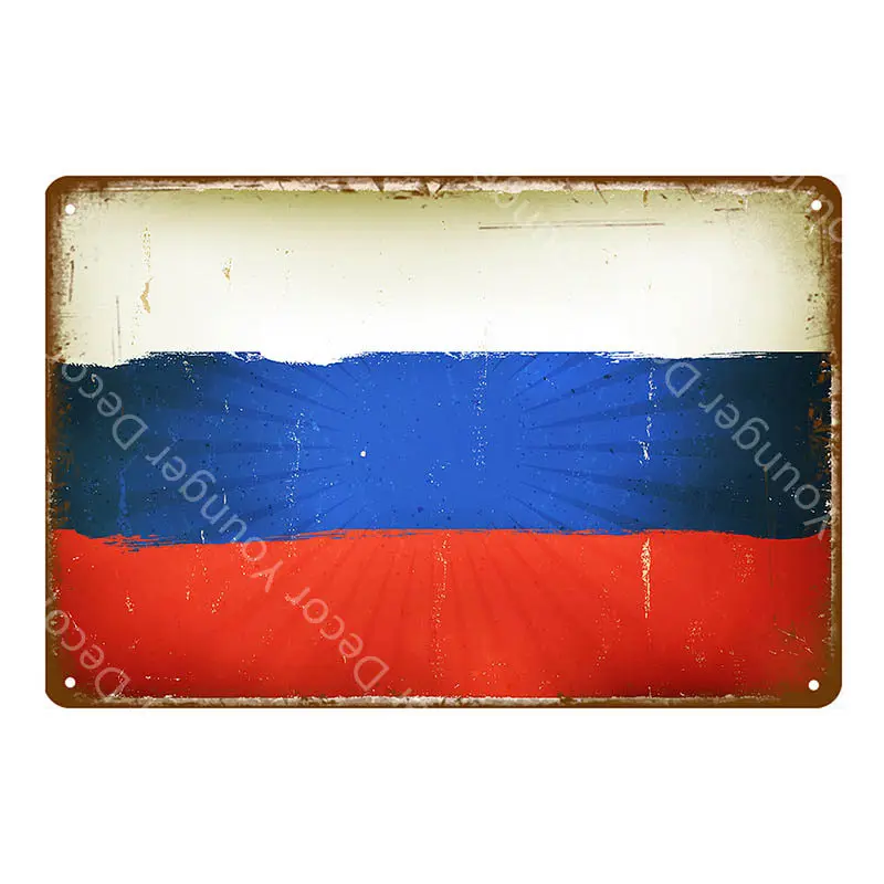 YD1865F Флаг страны мира, металлические знаки, бар клуб, украшение для дома, настенная наклейка, винтажная живопись, доска, художественный плакат - Цвет: YD1865F