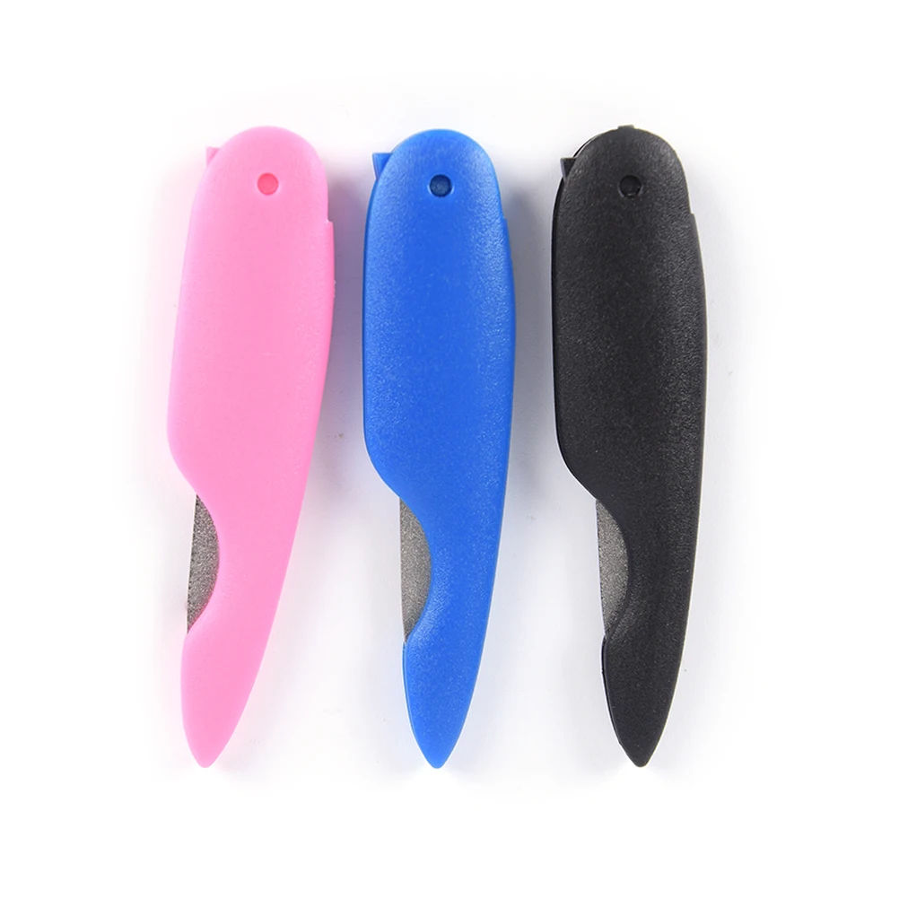 1х пилка для ногтей металлическая нержавеющая сталь складывающаяся фиолетовая