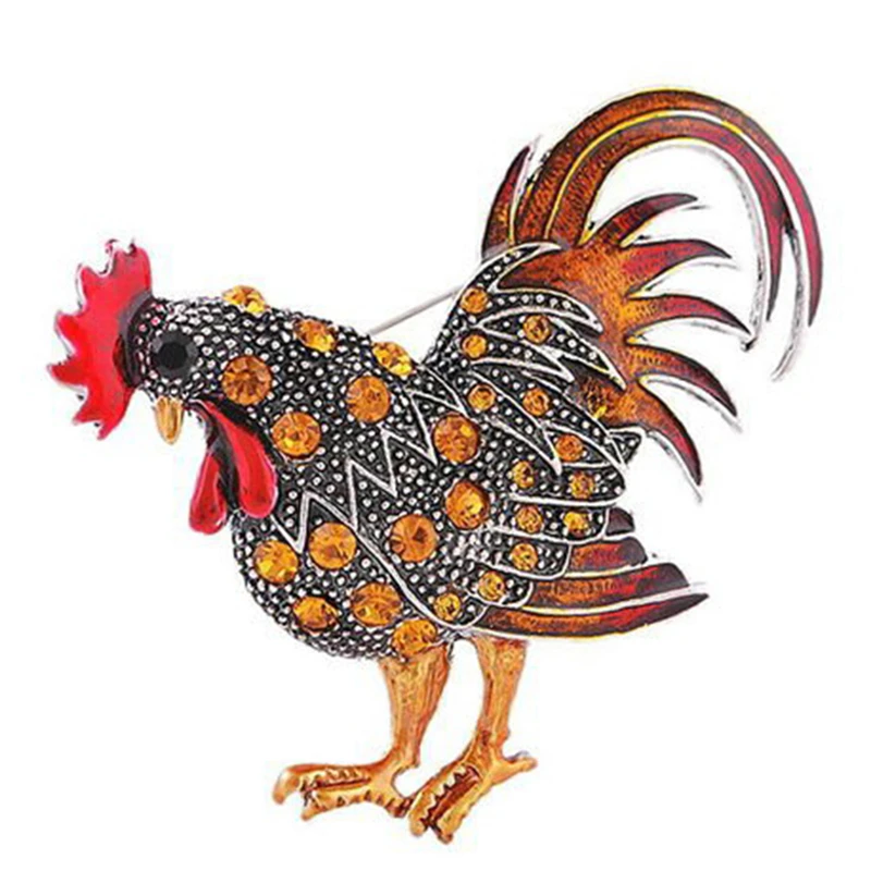 Хрустальные стразы куриный петух птица искусственная украшения для женщин