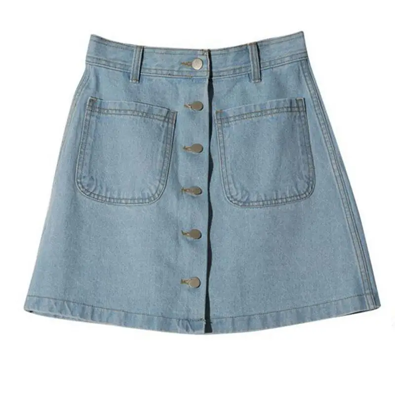 Новые женские летние джинсовые юбки модные высокие плюс размер джинсовая мини