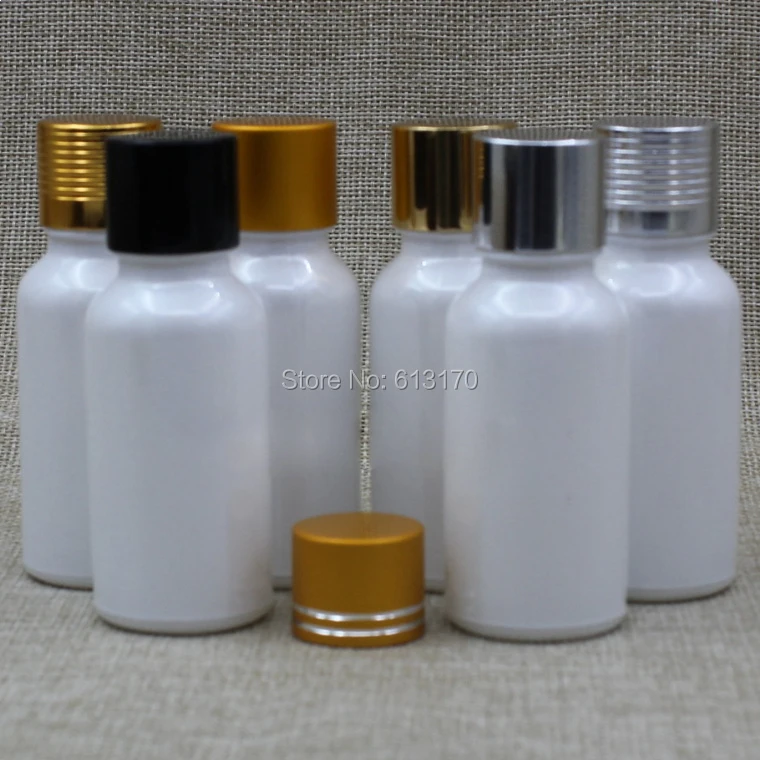 20 мл белые стеклянные бутылки с винтовыми крышками бутылочка для эфирного масла