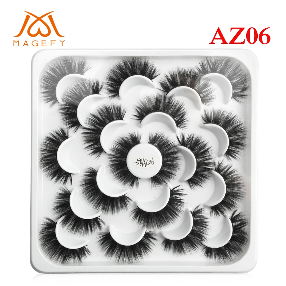 5DAZ06 10 пар натуральные накладные Искусственные ресницы длинное удлинение 3D норковые ресницы ресница ручной работы норковые ресницы Красота Макияж инструмент - Цвет: 5DAZ06
