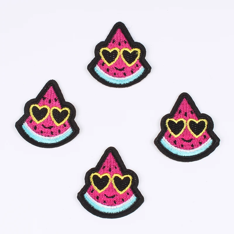 10pcs/lot Funny Watermelon Stickers For Kids Hats Jeans Pants Coats Embroidery Fabric Appliques Sew On Garments Badge | Дом и сад