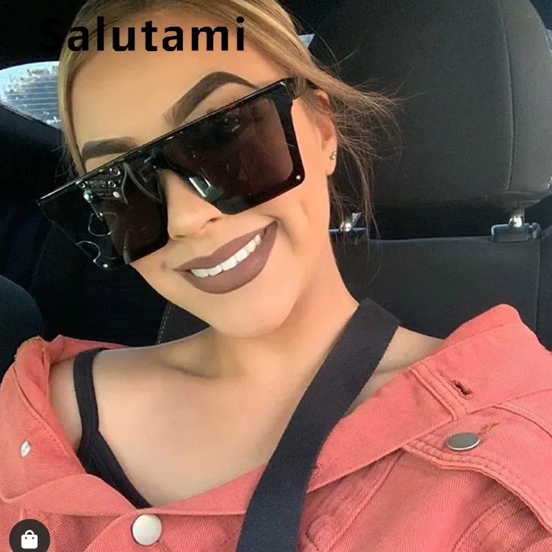 Цельные женские солнцезащитные очки больших размеров модные роскошные