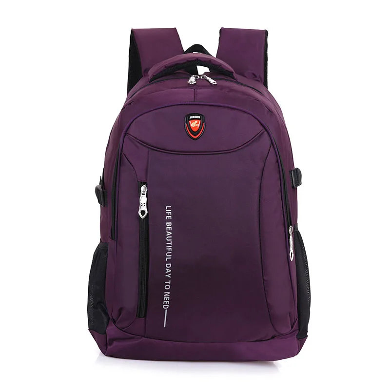 purple Мужские модные дорожные сумки, многофункциональный рюкзак, водонепроницаемый Оксфорд, школьный рюкзак для студентов, повседневный мужской рюкзак для путешествий, мужской рюкзак для подростков - Цвет: purple