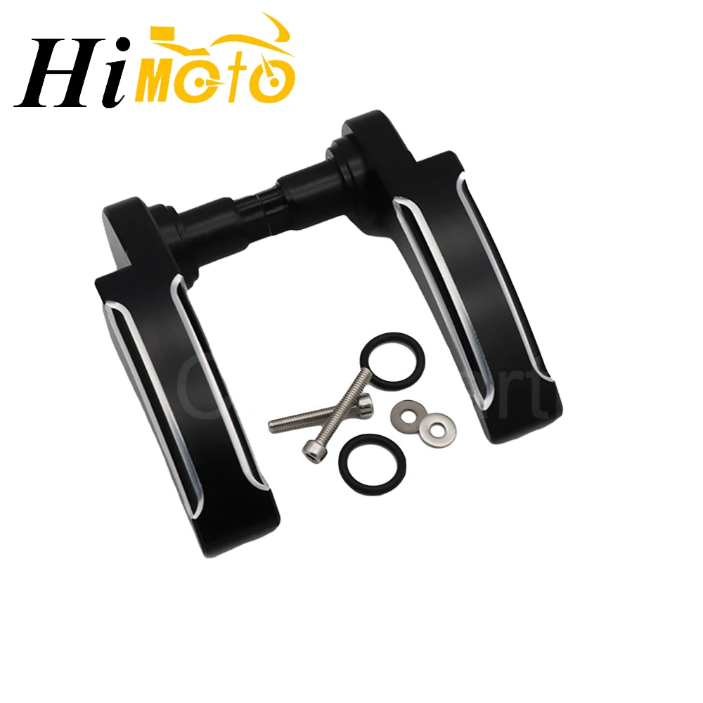 

Motorcycle Billet Aluminum Black Race Saddlebag Lid Lifter For Harley Touring Street Glide Road King FLHX FLHR 2014-2017 2016
