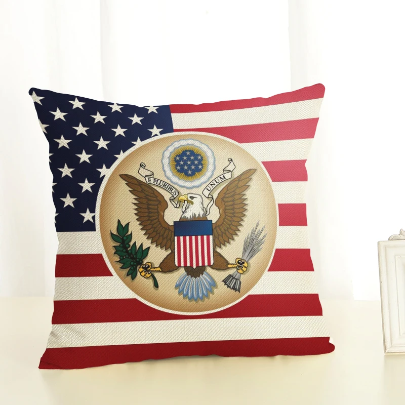 New English Usa Pillow Cushion Case French Country Flag Paris Pillowcases Sofa 18X18 Cotton Linen Lumbar Support Almofada