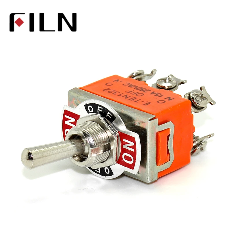 15A 250V KN3C 1322 6-контактный переключатель, трехуровневый двухполюсный двойной переключатель