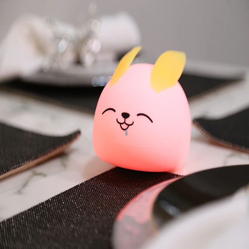 Creative Gift Cartoon Rabbit Silicone Charging Nightlight | Лампы и освещение