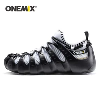 onemix new men casual shoes breathable lightweight sock shoes women walking wadding footwear sandals unisex rome sneakers