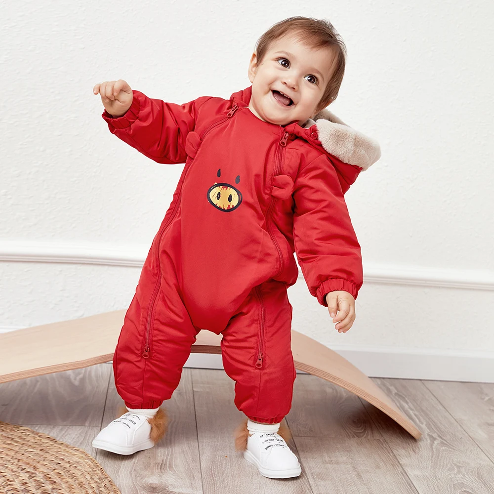 Balabala/детский зимний комбинезон с подкладкой для маленьких мальчиков и девочек