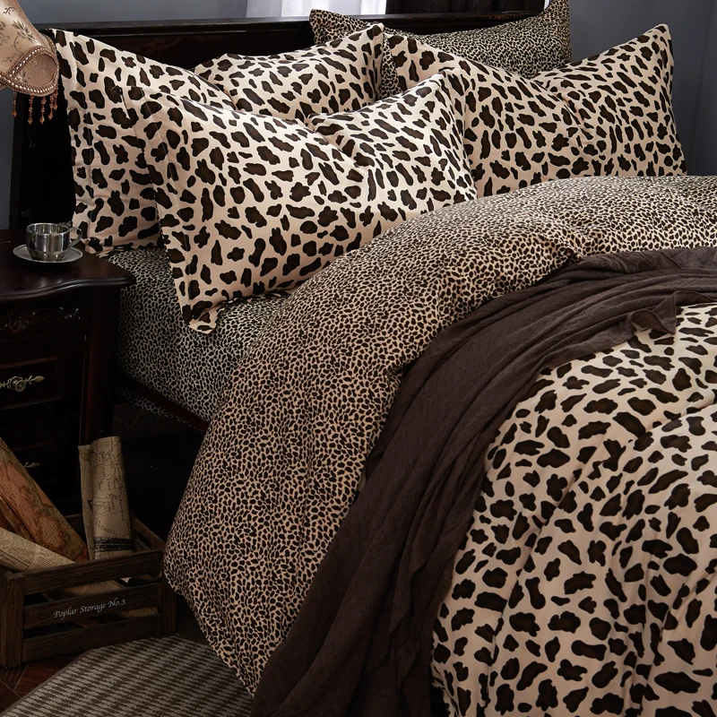 Натуральный хлопок качество мода 4 шт. пикантные классические леопардовые