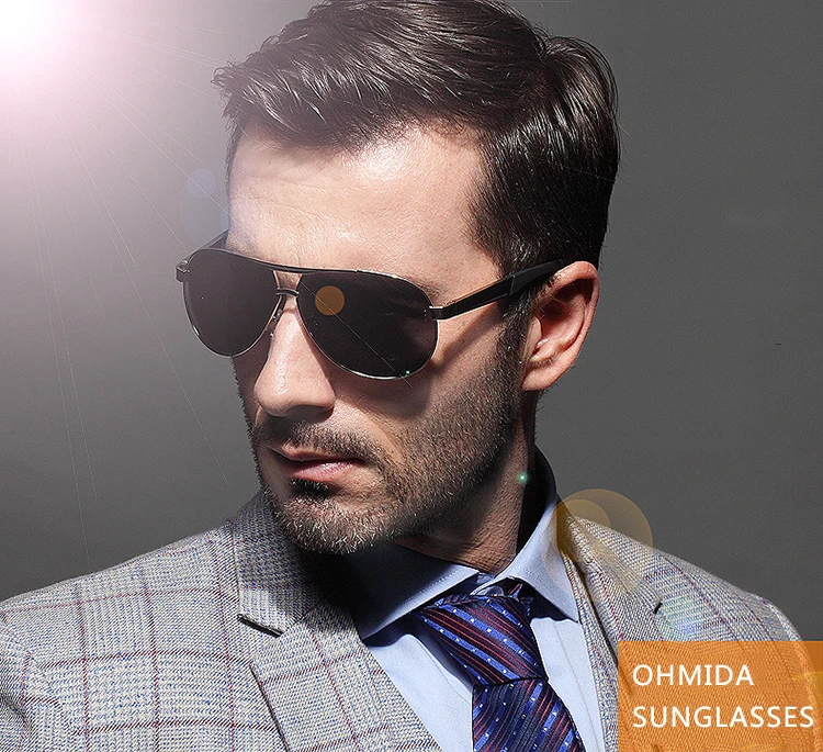 OHMIDA Новая мода Для Мужчин's UV400 поляризованные со специальным покрытием для гонок солнечные Для мужчин брендовая для вождения, зеркальные очки солнцезащитные очки для мужчин