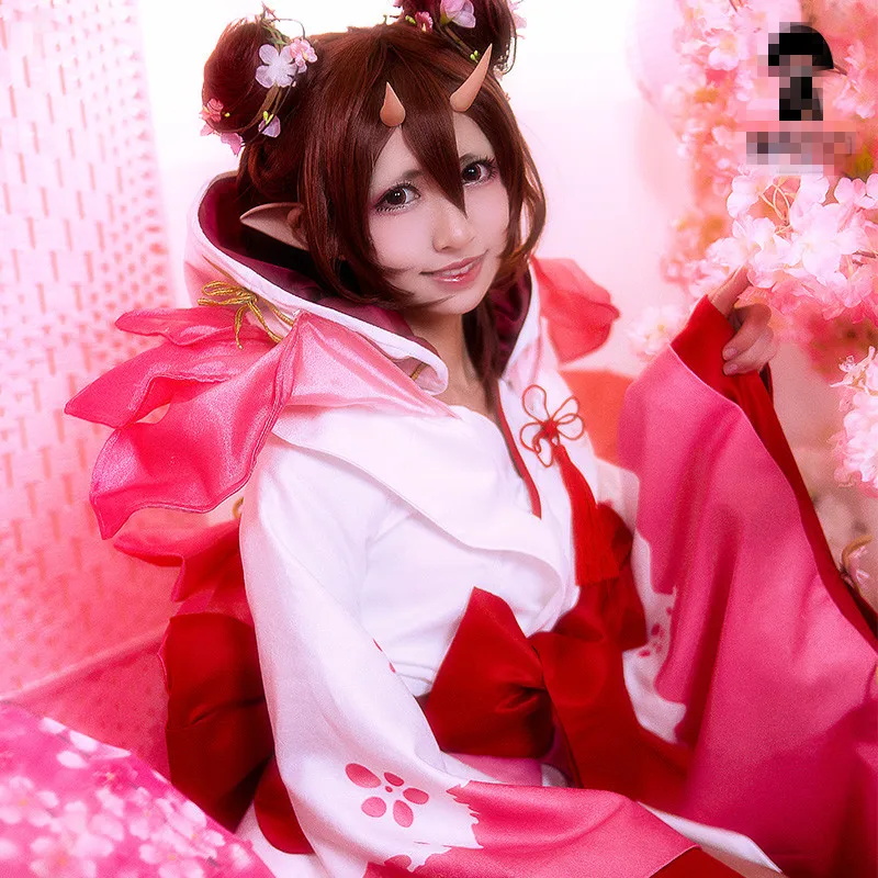 Костюм для косплея Onmyoji SR hellspawn Momonohana Kayo бесплатная доставка с шапочкой|cosplay