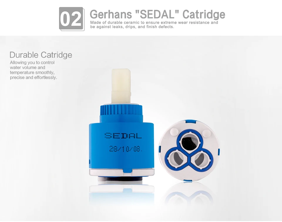 GERHANS Irismart белый черный хромированный смеситель для ванной комнаты с одной ручкой, санузел, латунь, современный высокий смеситель для раковины, кран K14015