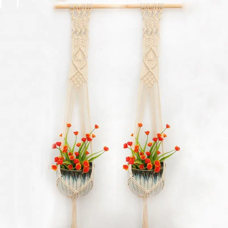 Настенная корзина ручной вязки для помещений и улицы|macrame plant hanger|plant hangermacrame |