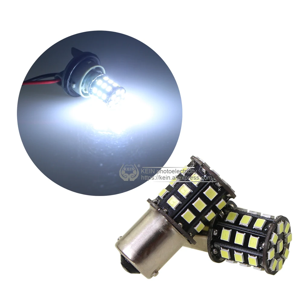 KEIN 2 шт. супер яркие P21W 1157 1156 33smd ba15s P21/5W bay15d S25 2835 atuo Автомобильные фары Тормозные