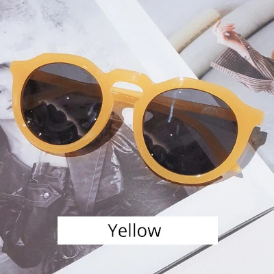 Yellow Ralferty, винтажные круглые солнцезащитные очки, женские, Ретро стиль, оранжевые, солнцезащитные очки, женские, UV400, очки, оттенки, пластик, lunette soleil femme M3319 - Цвет линз: Yellow