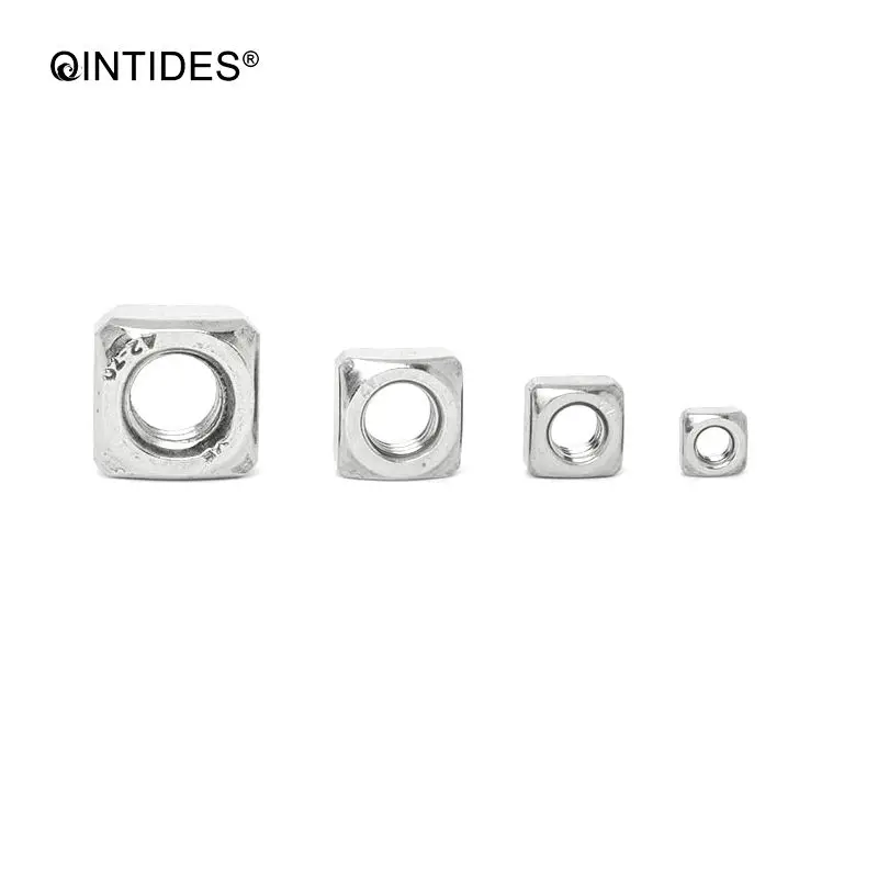 

Квадратные гайки QINTIDES M3 M4 M5 M6 M8 M10 M12, квадратная гайка из нержавеющей стали 304, DIN557