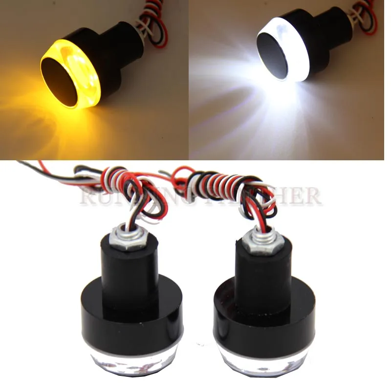 12V мотоциклов конец светодиодный поворотник светильник желтый белый мото
