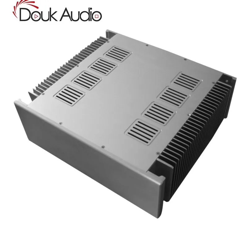 Douk High-End Алюминий шасси Мощность усилитель случае аудио Сделай Сам кабинет серебристый/черный