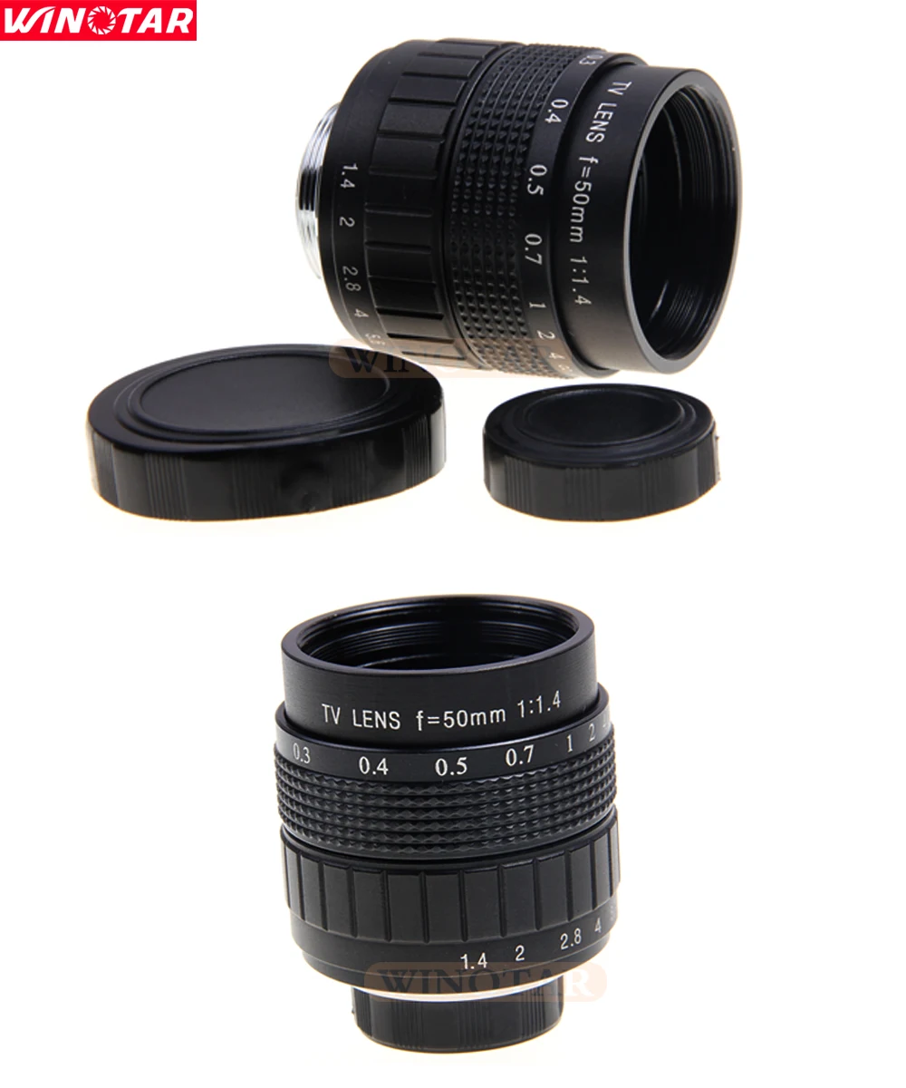 Фуцзянь 50 мм F1.4 CC ТВ Объектив+ c-крепление кольцо для Canon беззеркальная камера EOS M M2 M3 M5 M6 M10 M100(черный